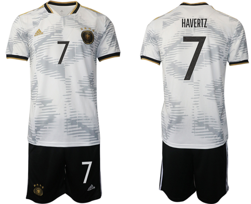 Cheap Men 2022 World Cup National Team Germany home white 7 Soccer Jersey